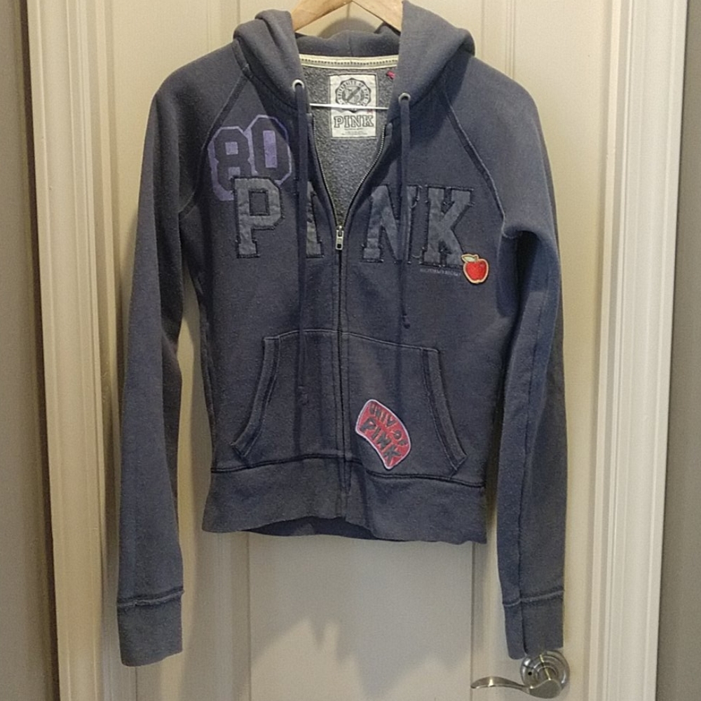 Victoria Secret Pink Zip Up Hoodie sz medium
